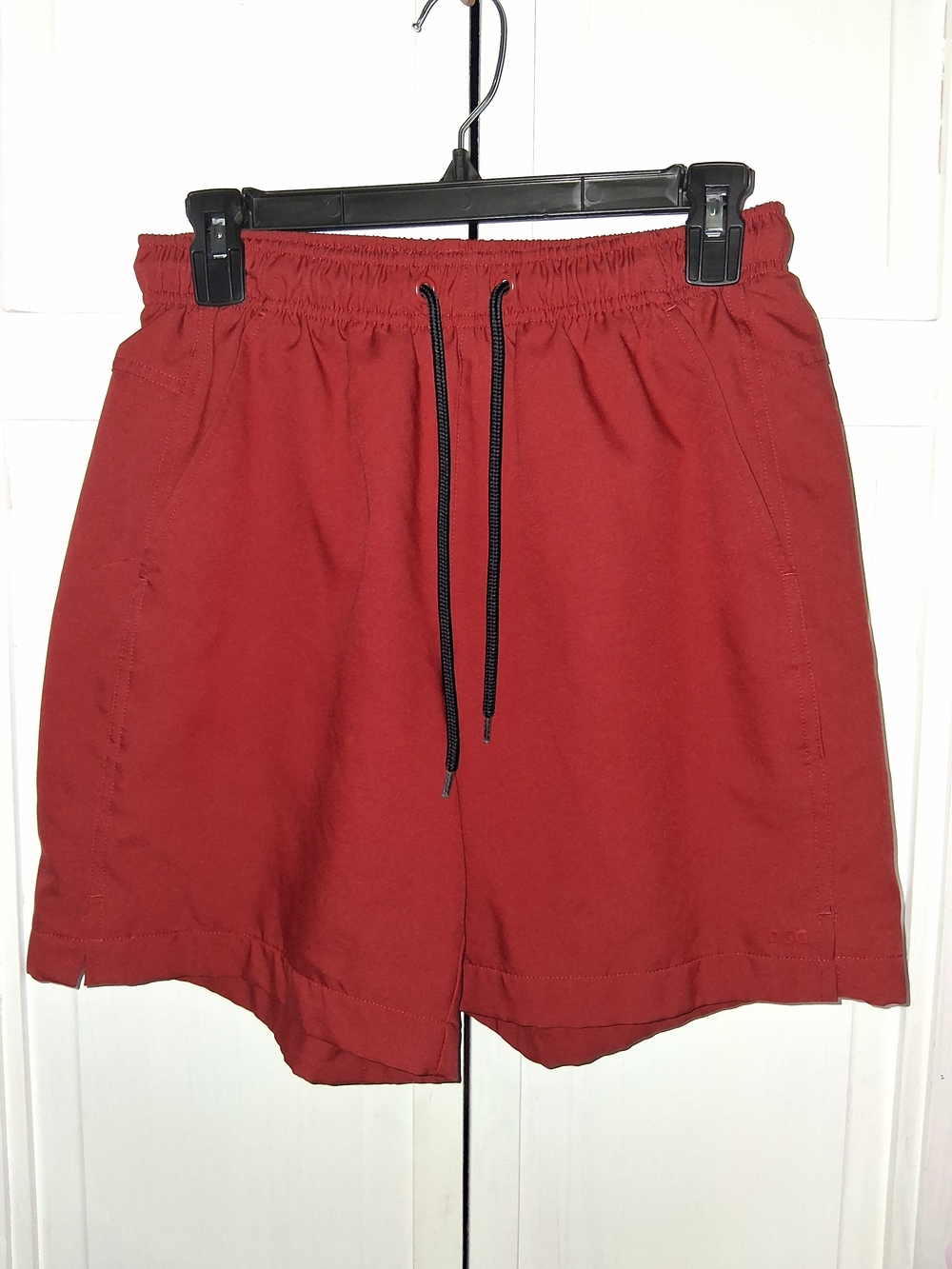 DSG Men's Brick Red Athletic Shorts with Black Drawcord